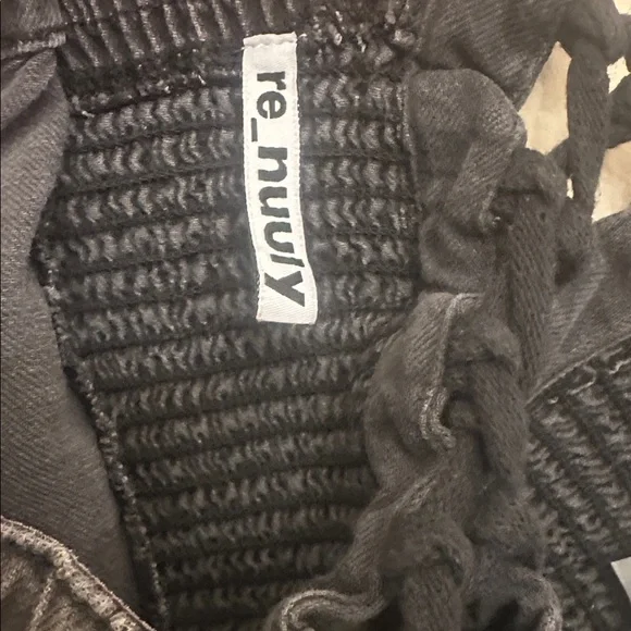 Tricia Fix Re-Nuuly Embellished Corset Top Black US 8 Tie-Up Back Strapless Stud - Picture 4 of 4